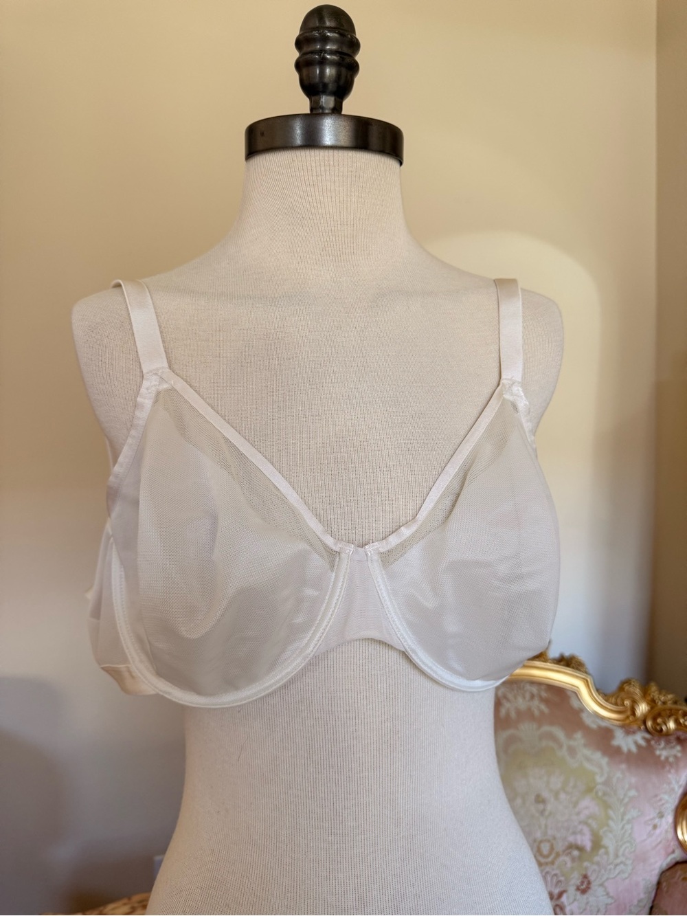 Soma White Sheer Underwire Bra